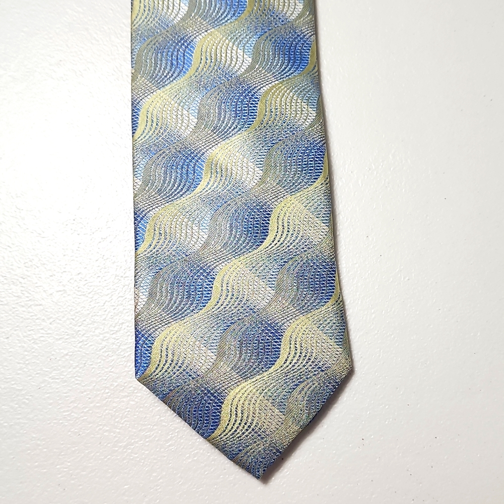 Jon Randall Silk Tie. Blue & Green